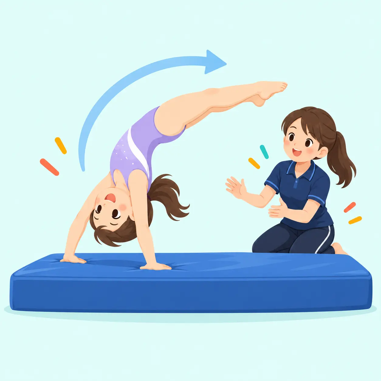 バク転をする子ども
