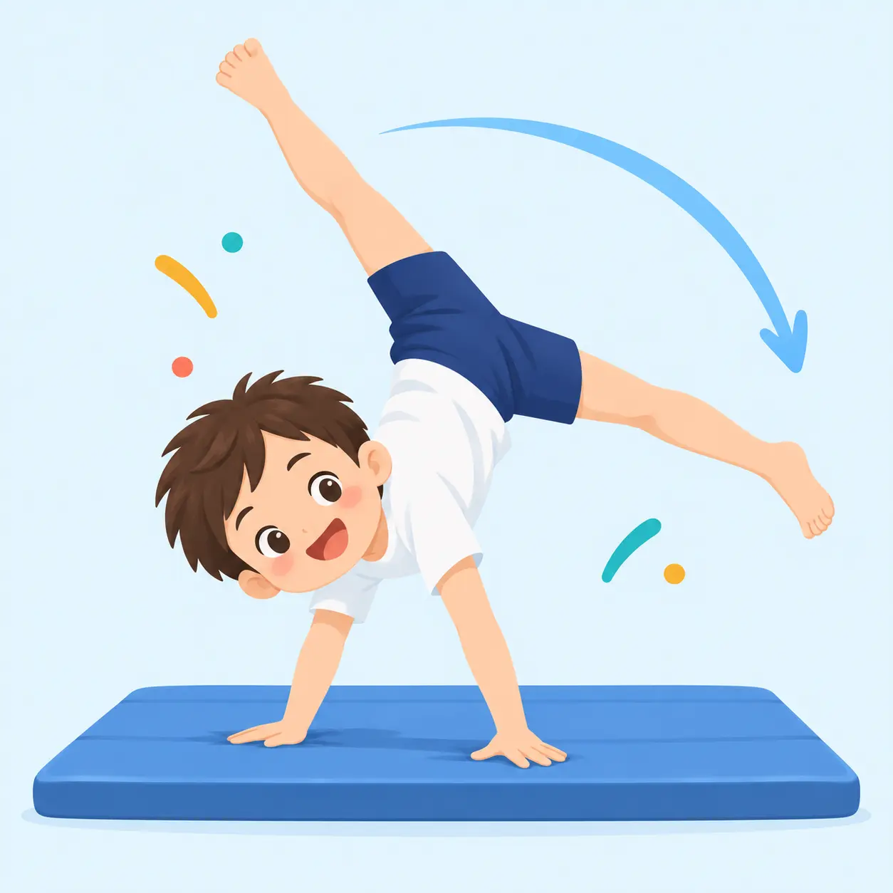 マット運動をする子ども