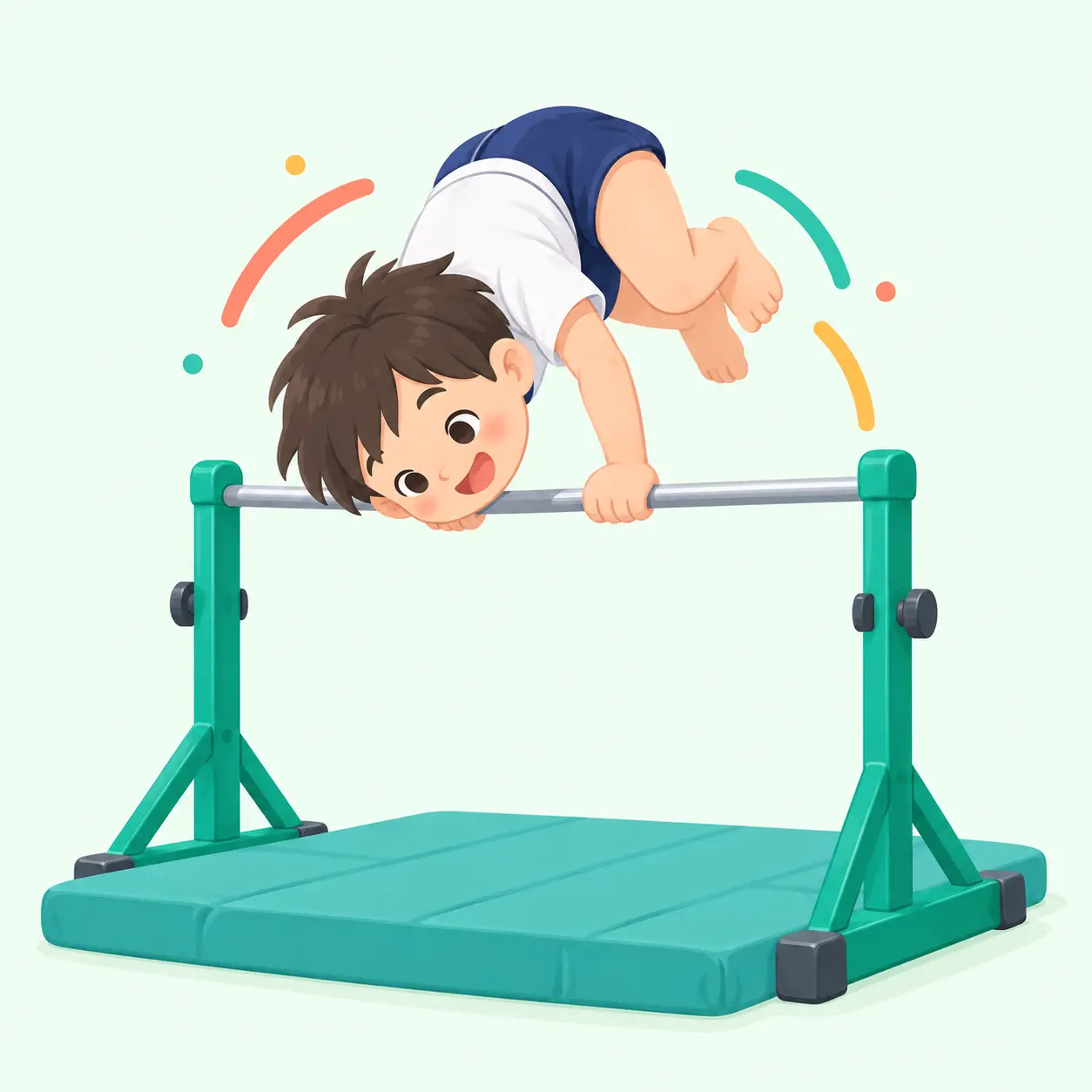 鉄棒をする子ども